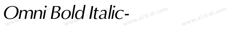 Omni Bold Italic字体转换